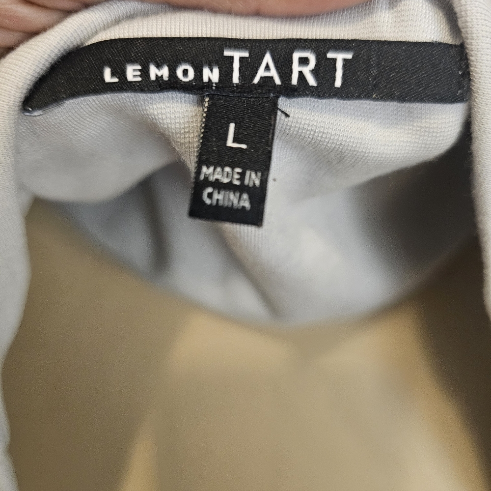 Lemon Tart Women Blazer Gray, Side Pockets, Size L - Picture 4 of 6